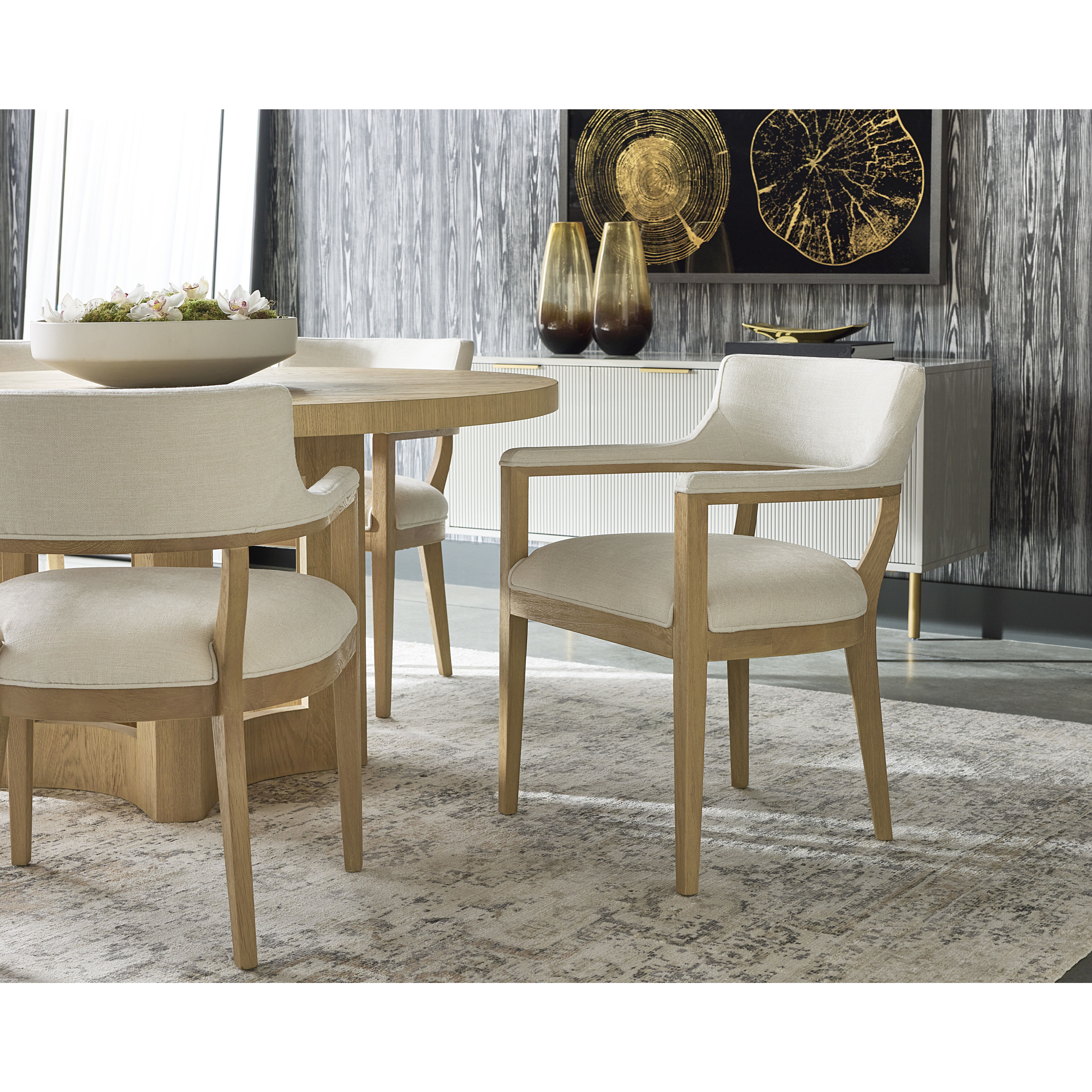 Brylea Natural / Heather Ivory Tweed Dining Armchair